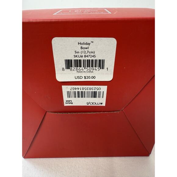 Lenox American By Design Holiday 5’ Bowl With Leaf & Holly Berries - Picture 9 of 11